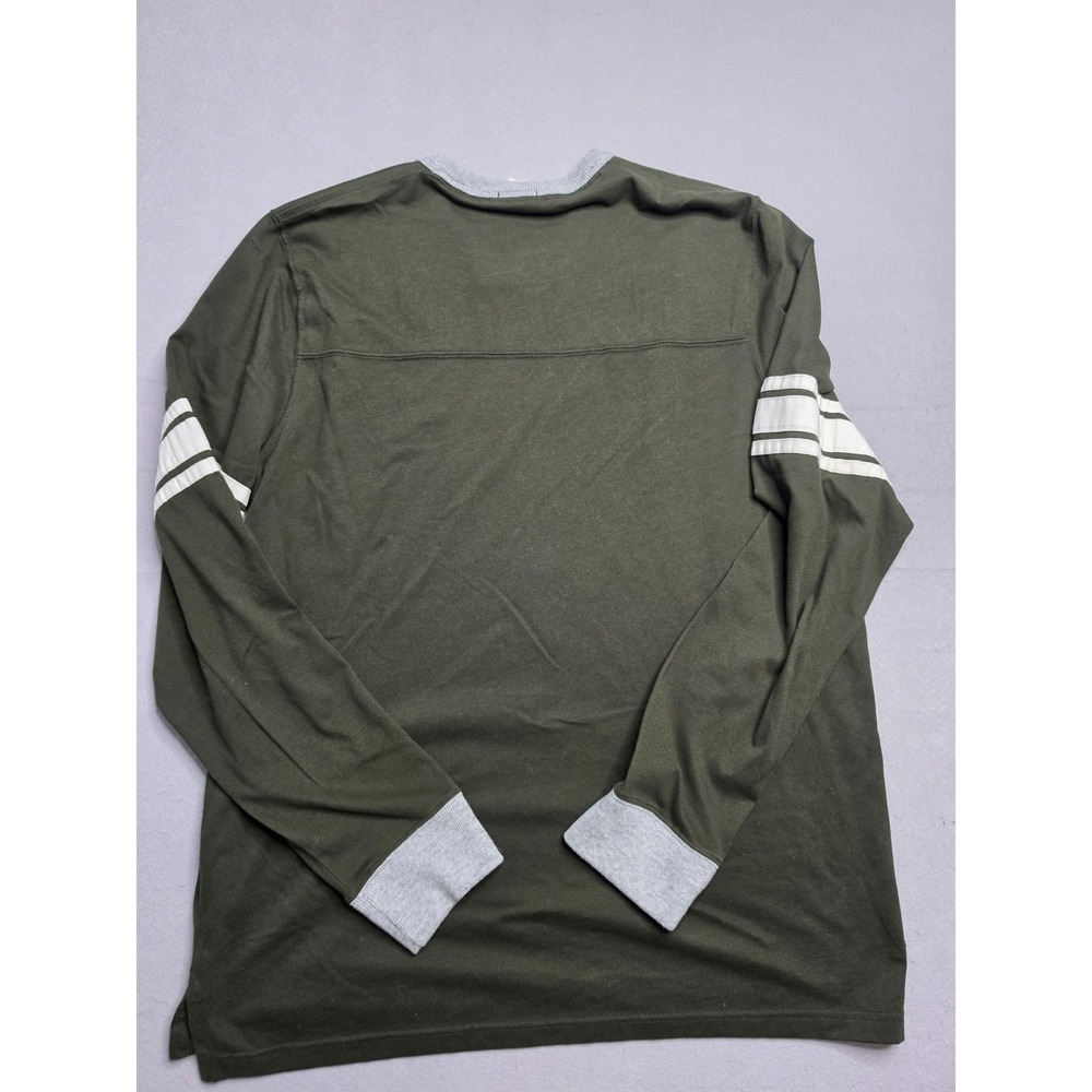 Abercrombie & Fitch Shirt Men's XL Green Cotton Muscle Fit Side Slit Long Sleeve - Picture 2 of 7